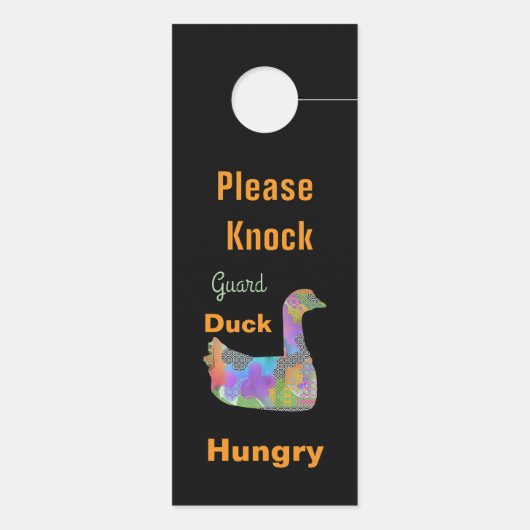 Don't Disrock /Please Knock/Guard Duck Black ドアノブサイン (裏面)