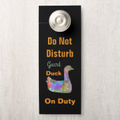 Don't Disrock /Please Knock/Guard Duck Black ドアノブサイン (ノブ)