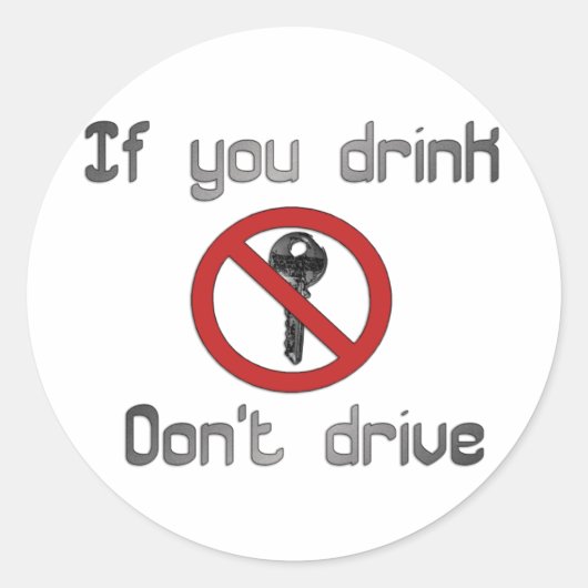 Don't Drink and Driveのシール ラウンドシール (正面)