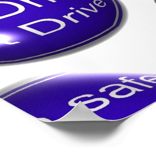 Dont Drink And Drive Blue ポスター (角)