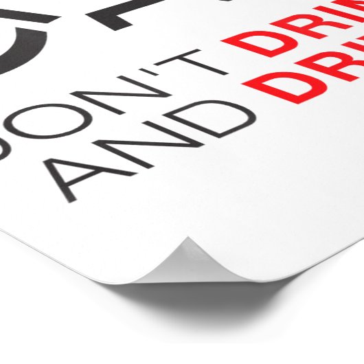 Don't Drink And Drive! Funny Wheelchair Drinking  ポスター (角)