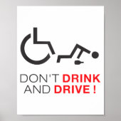 Don't Drink And Drive! Funny Wheelchair Drinking  ポスター (正面)