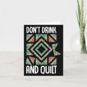 Dont Drink And Quilt Quilting Knitting Sewing Cro  カード (正面)