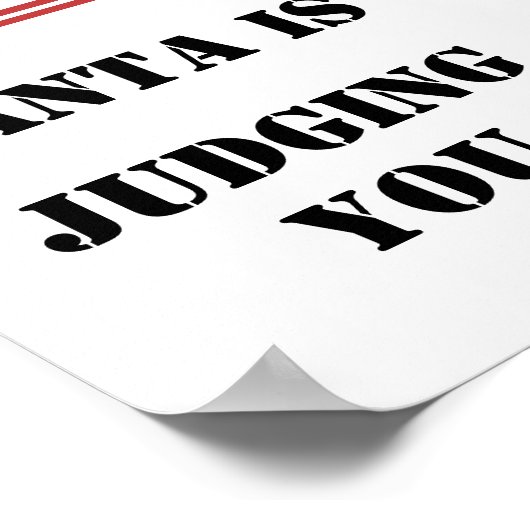 Don't Drink & Drive - Santa is Judging You ポスター (角)