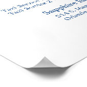 Don't Drink & Drive's 結婚 Sign in Navy Blue ポスター (角)