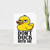 Don't Duck With Me, Rubber Ducky Funny Meme Cool D カード (正面)