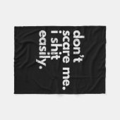 Don't E Me I Easily Funny Sarcasm Quote フリースブランケット (正面(横))