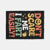 Don't E Me I Fart Easily Funny Cute Design Quote  フリースブランケット (正面(横))