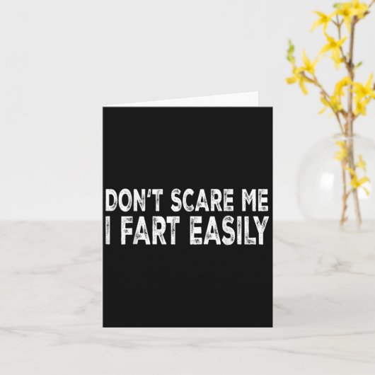 Dont E Me I Fart Easily Funny Joke Saying Men Wome カード (黄色い花)