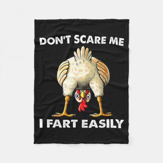 Don't E Me I Fart Easily Funny Sarcasm Humor Chick フリースブランケット (正面)