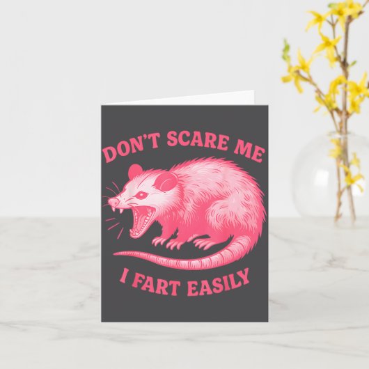 Don't E Me I Fart Easily Funny Sarcastic Humor Hil カード (黄色い花)