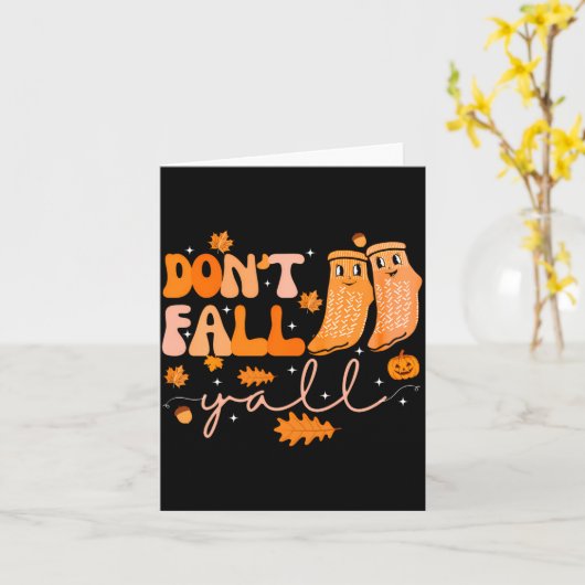 Dont Fall Yall Fall Prevention Fall Physical  カード (黄色い花)