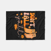 Dont Fall Yall Fall Prevention Fall Physical フリースブランケット (正面(横))