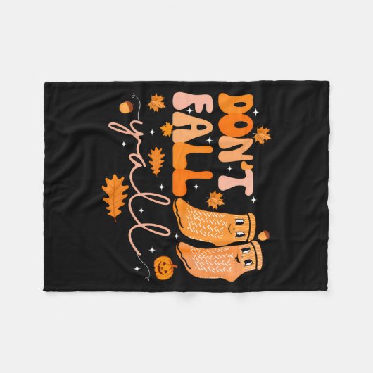 Dont Fall Yall Fall Prevention Fall Physical  フリースブランケット (正面(横))