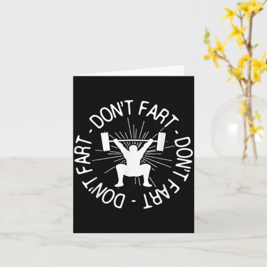 Dont Far Funny Fitness Gym Gift  カード (黄色い花)