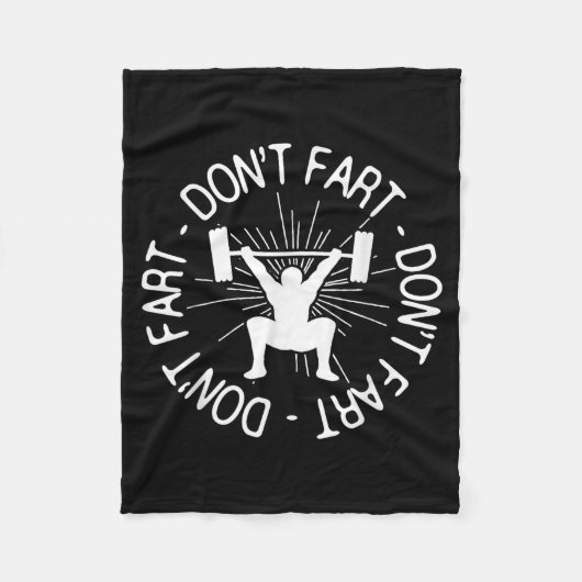 Dont Far Funny Fitness Gym Gift  フリースブランケット (正面)