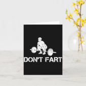 Dont Fart Funny Weight Lifting Gym Workout Fitnes カード (黄色い花)