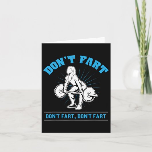Don't Fart Iボディビル重量挙げトレーニングGy カード (正面)