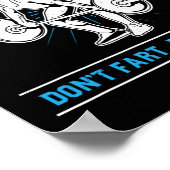 Don't Fart Iボディビル重量挙げトレーニングGy ポスター (角)