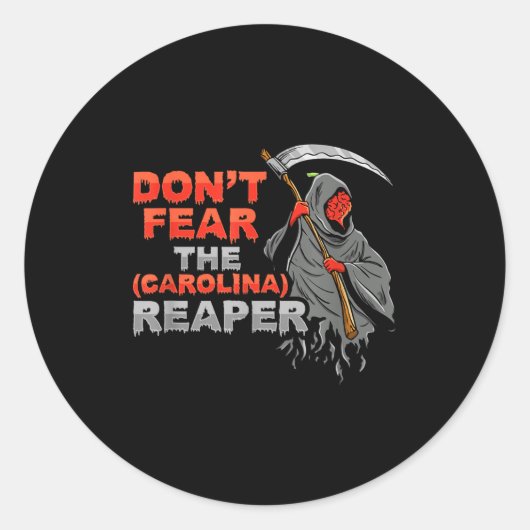 Dont Fear The Carolina Reaper Design  ラウンドシール (正面)