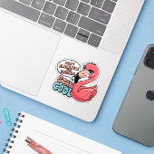 Don't Flamingle With Trouble Stay Cool Puns シール (ノートパソコンとiPhone)