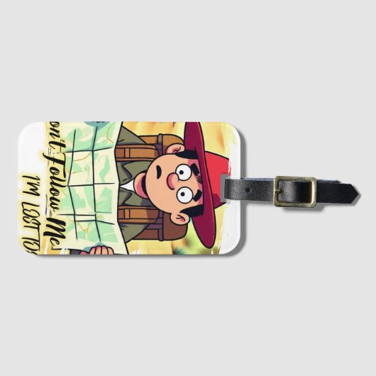 Don't follow me design ラゲッジタグ (正面横)