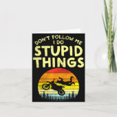 Dont Follow Me Stud Things Funny Motocross Dirt Bi カード (正面)