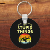 Dont Follow Me Stud Things Funny Motocross Dirt Bi キーホルダー (正面)