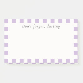 Don't Forget Darling | かわいいラベンダーチェック ポストイット