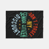 Dont Forget My Senior Old People Grand フリースブランケット (正面(横))