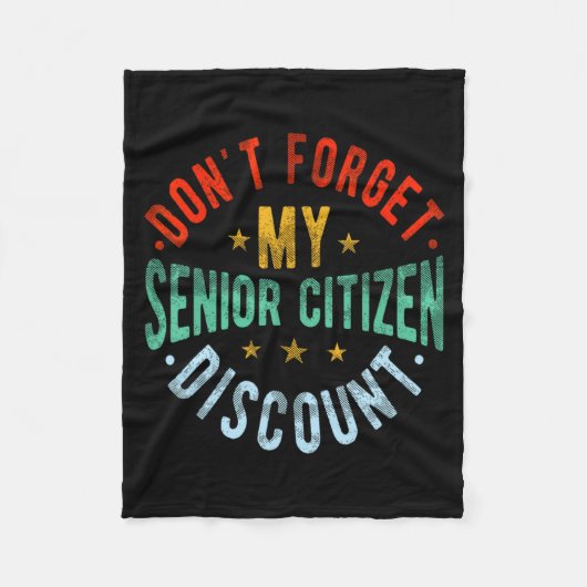 Dont Forget My Senior Old People Grand フリースブランケット (正面)