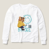 "Don't Forget to Smile" Artist Bear Long-Sleeve Sh (デザイン正面)