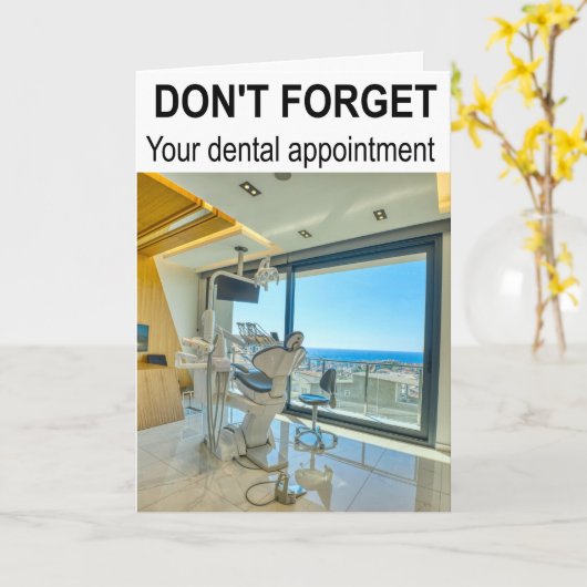 Don't forget your dental appointment. カード (黄色い花)