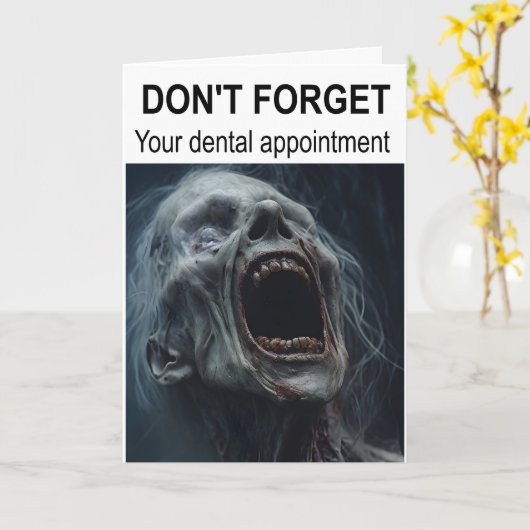 Don't forget your dental appointment. カード (黄色い花)