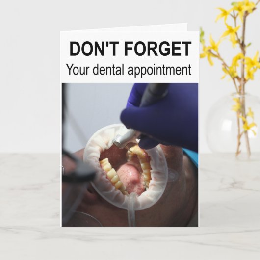 Don't forget your dental appointment. カード (黄色い花)