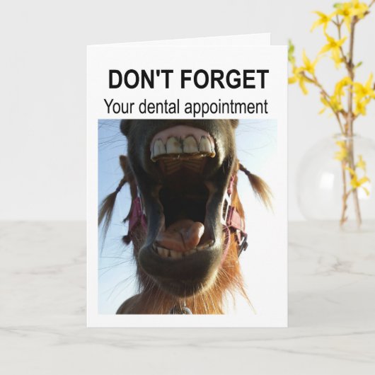 Don't forget your dental appointment. カード (黄色い花)