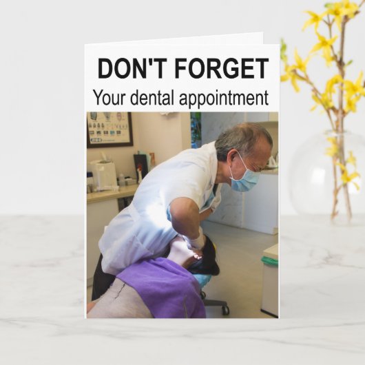 Don't forget your dental appointment. カード (黄色い花)