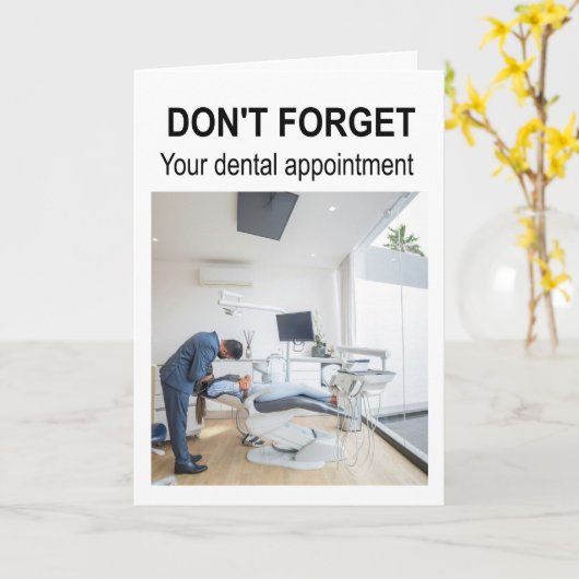 Don't forget your dental appointment. カード (黄色い花)