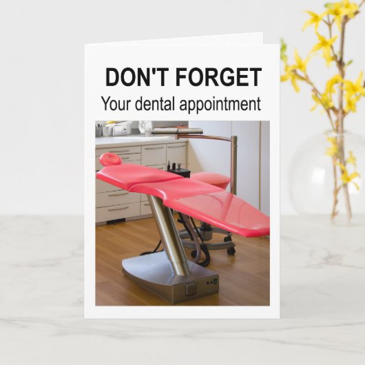 Don't forget your dental appointment. カード (黄色い花)