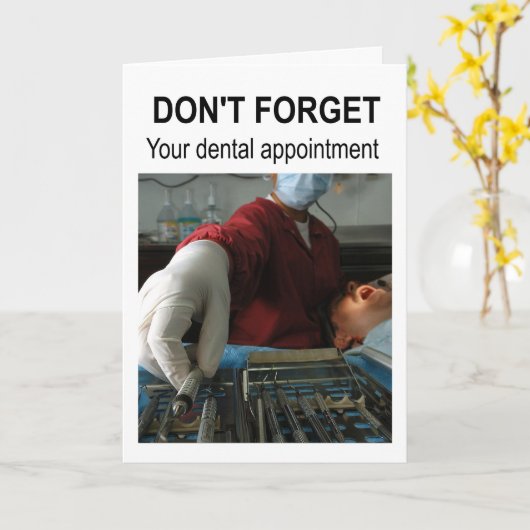 Don't forget your dental appointment. カード (黄色い花)
