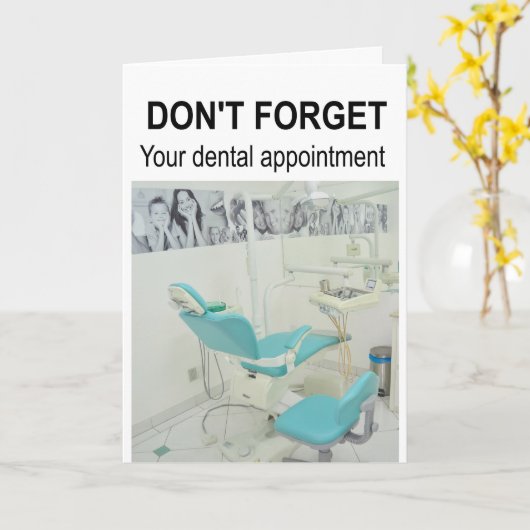 Don't forget your dental appointment. カード (黄色い花)