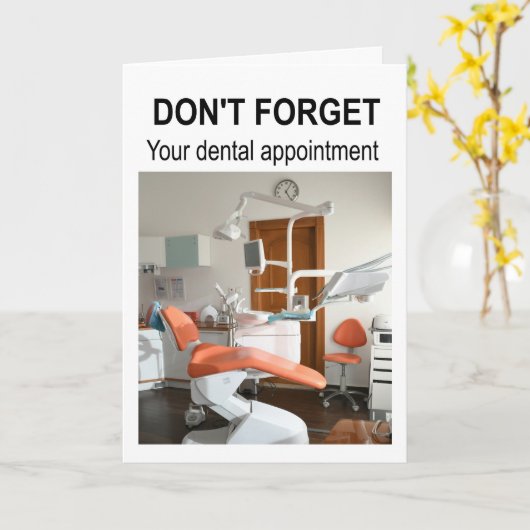 Don't forget your dental appointment. カード (黄色い花)