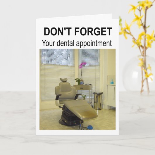 Don't forget your dental appointment. カード (黄色い花)