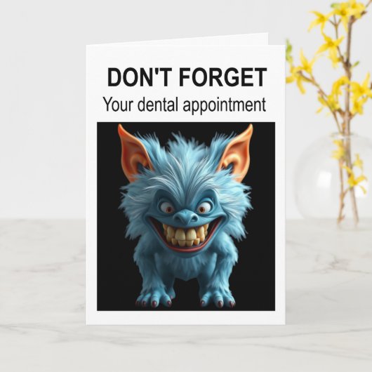 Don't forget your dental appointment. カード (黄色い花)