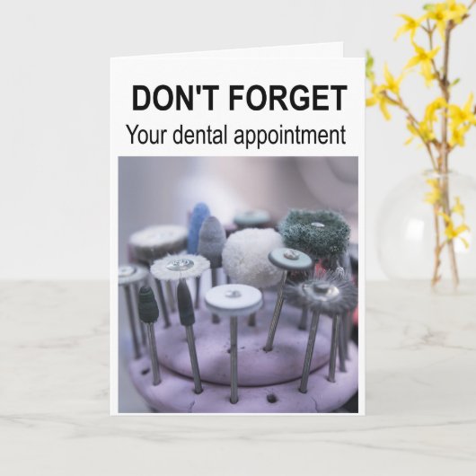 Don't forget your dental appointment. カード (黄色い花)