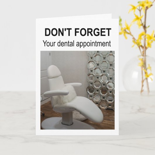 Don't forget your dental appointment. カード (黄色い花)