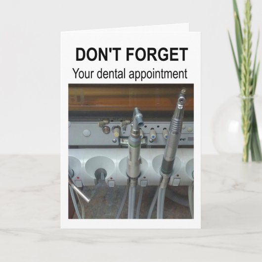Don't forget your dental appointment. カード (正面)