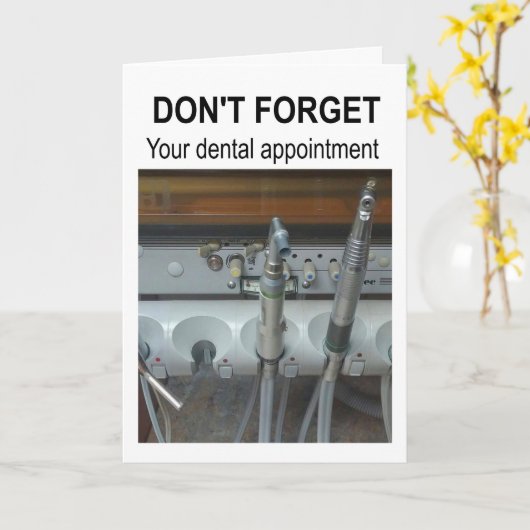 Don't forget your dental appointment. カード (黄色い花)