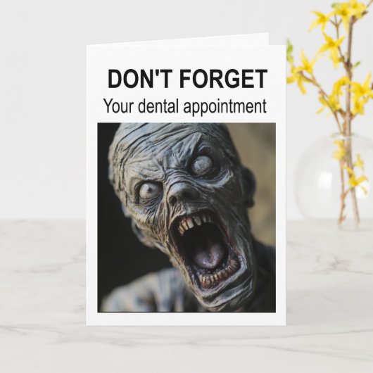 Don't forget your dental appointment. カード (黄色い花)