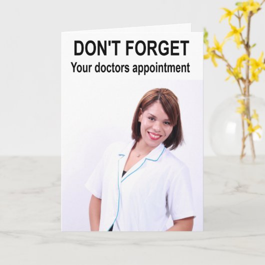 Don't forget your doctors appointment. カード (黄色い花)